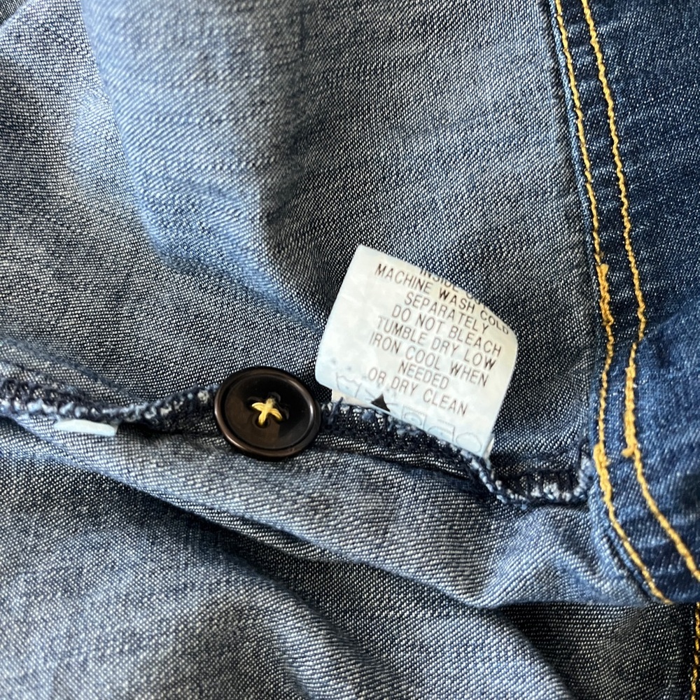eShakti Dark Blue Denim Overall Dress - Picture 10 of 10